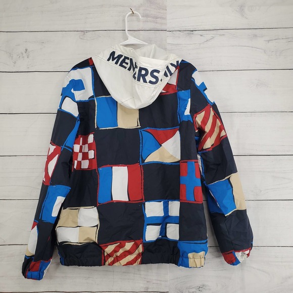 Members Only Flag Print Pullover Jacket - Picture 5 of 8